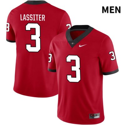 Men's Georgia Bulldogs NCAA #3 Kamari Lassiter Nike Stitched Red NIL 2022 Authentic College Football Jersey EBH8654ZB